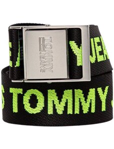 Tommy Hilfiger PASEK MĘSKI TOMMY JEANS AM0AM07190 CZARNO-ZIELONY (Belt: 85)