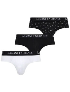 Slipy męskie Armani Exchange 3 PACK 957026 CC282 biały i czarny (S)