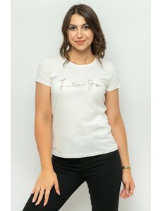 T-shirt damski LIU JO TF3282 J0088 biały (XS)