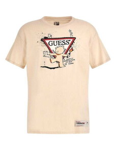 T-shirt męski Guess M3BI87 KBDL0 beżowy (M)