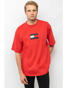 Tommy Hilfiger T-shirt męski Tommy Jeans DM0DM12581 czerwony (S)