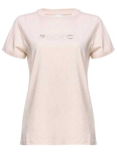 T-shirt damski PINKO 101752 A1NW beżowy (XS)