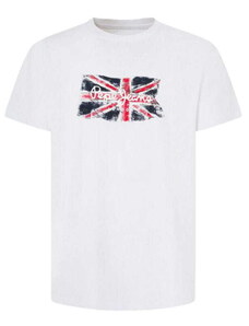 T-shirt męski Pepe Jeans PM509384 biały (M)