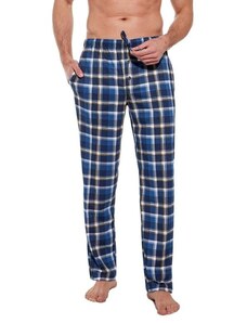 Cornette Spodnie od piżamy Willy niebieskie w kratkę