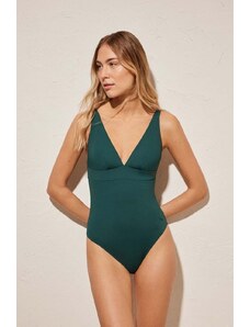 women'secret jednoczęściowy strój kąpielowy PERFECT FIT 1 kolor zielony lekko usztywniona miseczka 5527093