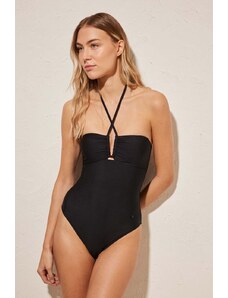 women'secret jednoczęściowy strój kąpielowy PERFECT FIT 1 kolor czarny lekko usztywniona miseczka 5527098