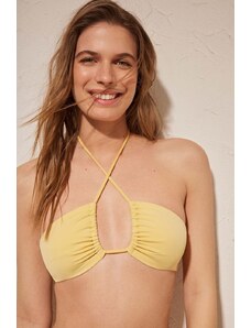 women'secret biustonosz kąpielowy HIBISCUS kolor żółty lekko usztywniona miseczka 6487587