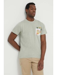 Bomboogie t-shirt bawełniany męski kolor zielony z nadrukiem TM8418TJSG4