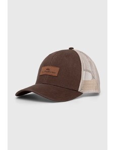 Quiksilver czapka z daszkiem kolor brązowy z aplikacją