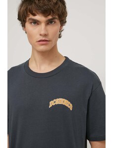 DC t-shirt bawełniany męski kolor szary z nadrukiem ADYZT05363