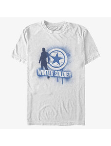 Koszulka męska Merch Marvel The Falcon and the Winter Soldier - WINTER SOLDIER SPRAY PAINT Unisex T-Shirt White