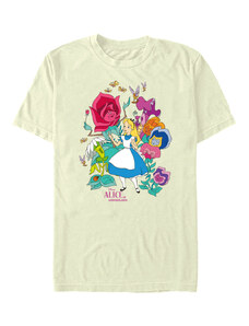 Koszulka męska Merch Disney Alice In Wonderland - ALICE CLASSIC FLORAL FOREST-2 - DSAX03WGLC Unisex T-Shirt Natural