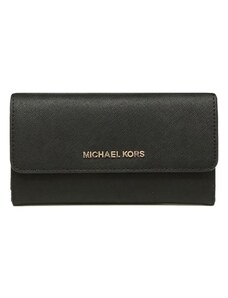 Michael Kors Skórzany portfel w kolorze czarnym - 19 x 10 x 2 cm