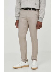 Calvin Klein spodnie męskie kolor szary proste