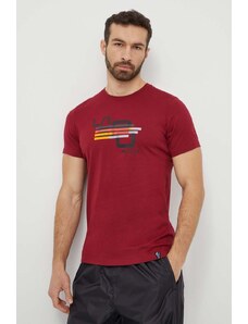 LA Sportiva t-shirt Stripe Cube męski kolor bordowy z nadrukiem N98320320