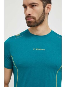 LA Sportiva t-shirt sportowy Tracer kolor zielony z nadrukiem P71733733