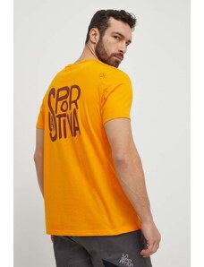 LA Sportiva t-shirt Back Logo męski kolor pomarańczowy z nadrukiem F04102102