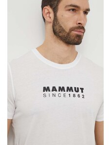 Mammut t-shirt sportowy Mammut Core kolor biały z nadrukiem
