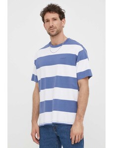Levi's t-shirt bawełniany męski kolor niebieski wzorzysty