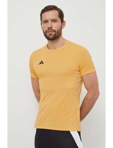 adidas Performance t-shirt do biegania Adizero kolor żółty gładki IR7126