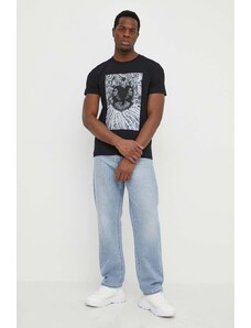 Joop! t-shirt bawełniany Deano męski kolor czarny z nadrukiem 3004242810017940