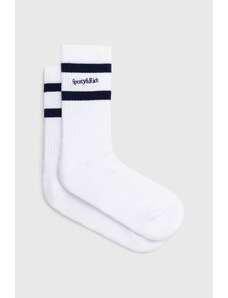 Sporty & Rich skarpetki New Serif Socks damskie kolor biały SO922WH