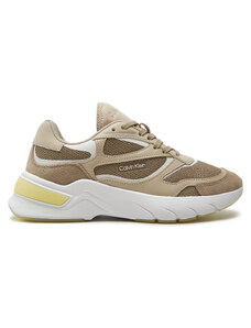 Sneakersy Calvin Klein Runner Lace Up Mesh Mix HW0HW01904 Dusky Taupe/Stony Beige 0I2