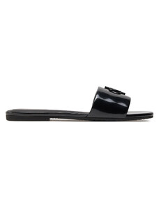 Calvin Klein Jeans Klapki Flat Sandal Slide Mg Met YW0YW01348 Czarny