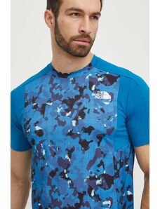 The North Face t-shirt sportowy Valday kolor niebieski wzorzysty NF0A851SXID1