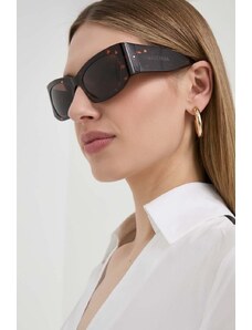Balenciaga okulary przeciwsłoneczne damskie kolor bordowy