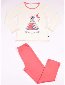 mon P´tit Dodo Piżama w kolorze kremowo-różowym