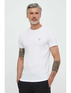 Guess t-shirt CALEB męski kolor biały gładki U97M00 KCD31