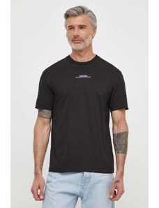 Calvin Klein t-shirt bawełniany męski kolor czarny z nadrukiem K10K112486