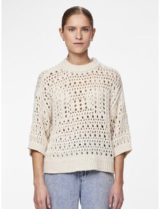 Pieces Sweter "Masha" w kolorze beżowym