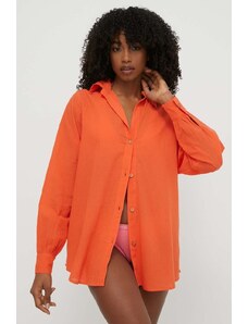 Billabong koszula plażowa bawełniana kolor pomarańczowy EBJWT00113