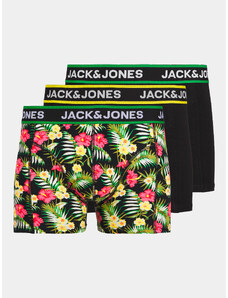 Jack&Jones Komplet 3 par bokserek Flowers 12250612 Czarny