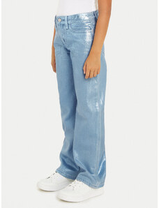 Calvin Klein Jeans Spodnie materiałowe IG0IG02383 Niebieski Wide Leg