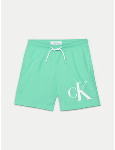 Calvin Klein Swimwear Szorty kąpielowe KV0KV00049 Zielony Regular Fit