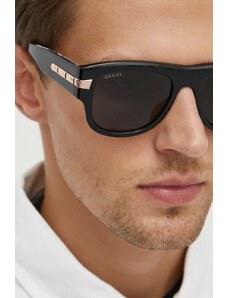 Gucci okulary przeciwsłoneczne męskie kolor czarny GG1517S