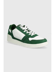 Lacoste sneakersy skórzane T-Clip Contrasted Leather kolor zielony 47SMA0070