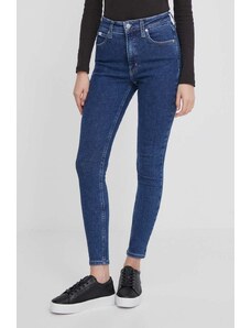 Calvin Klein Jeans jeansy damskie kolor granatowy J20J222770