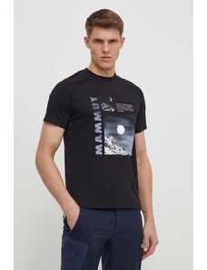 Mammut t-shirt sportowy Mountain kolor czarny z nadrukiem