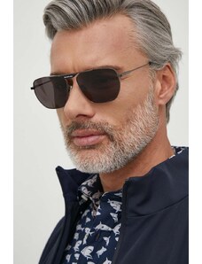 Balenciaga okulary przeciwsłoneczne męskie kolor szary BB0298SA