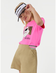 Karl Lagerfeld Kids T-Shirt Z30112 S Różowy Regular Fit