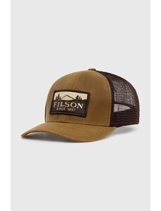 Filson czapka z daszkiem Logger Mesh Cap kolor brązowy z aplikacją FMACC0044