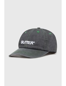 Butter Goods czapka z daszkiem bawełniana Rounded Logo 6 Panel Cap kolor zielony z aplikacją BGQ1247004