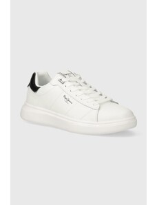 Pepe Jeans sneakersy skórzane EATON BASIC kolor biały PMS30981