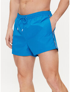 Calvin Klein Swimwear Szorty kąpielowe KM0KM00956 Niebieski Regular Fit