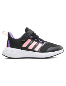 Sneakersy adidas Fortarun 2.0 Cloudfoam Sport Running Elastic Lace Top Strap Shoes HR0289 Czarny