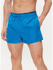 Calvin Klein Swimwear Szorty kąpielowe KM0KM00947 Niebieski Regular Fit